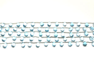 Blue Topaz Faceted Tear Drops, 7x11 mm, Topaz Gemstone Beads, (BTZ-TR-7x11) (106)