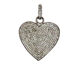 Pave Diamond Heart Pendant, (DPM-1150) - Beadspoint
