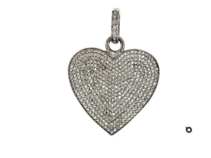 Pave Diamond Heart Pendant, (DPM-1150) - Beadspoint