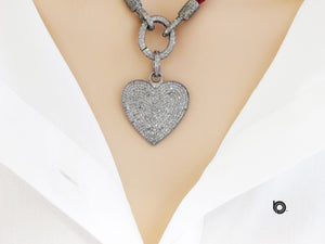 Pave Diamond Heart Pendant, (DPM-1150) - Beadspoint