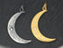 Sterling Silver Crescent starry moon w/ (AF-267)
