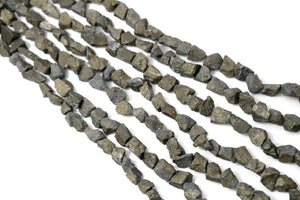 Natural Pyrite Raw Nugget, 7x11 mm, Rich Color, Pyrite Gemstone Beads, (PY-RAW-7x11)(592)