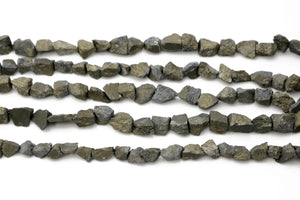 Natural Pyrite Raw Nugget, 7x11 mm, Rich Color, Pyrite Gemstone Beads, (PY-RAW-7x11)(592)