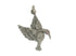 Pave Diamond Humming Bird Pendant, (DPM-1135)