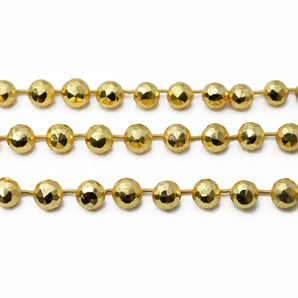 Natural Pyrite Gold Faceted Onion Drops, 8 mm, Rich Color, Pyrite Gemstone Beads, (PYG-ON-8)(594)