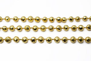 Natural Pyrite Gold Faceted Onion Drops, 8 mm, Rich Color, Pyrite Gemstone Beads, (PYG-ON-8)(594)