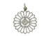 Pave Diamond Flower  Pendant, (DPL-2376)