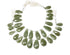 Natural Green Jasper Faceted Long Pear Drops, 10x19-15x29 mm, Rich Color, (JPG-PR-10x19-15x29)(601)