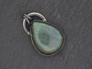 Sterling Silver Artisan Labradorite Drop Pendant, (SP-5323) - Beadspoint