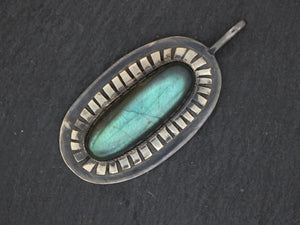 Sterling Silver Artisan Labradorite Pendant, (SP-5325) - Beadspoint