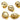 Gold Plated Faceted Pyrite Oval Connector, 14x20 mm, (BZC-7352) - Beadspoint