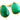 Gold Plated Faceted Green Onyx Freeform Oval Connector, 20x25 mm, (BZC-7362-B) - Beadspoint