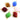 Gold Plated Faceted Fancy Connector, 24x20 mm, multiple gemstones, (BZC-7382) - Beadspoint