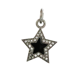 Pave Diamond Enamel Star Charm, (DCH-145) - Beadspoint