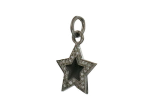 Pave Diamond Enamel Star Charm, (DCH-145) - Beadspoint
