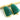 Gold Plated Faceted Green Onyx, Fancy Connector, 24x20 mm, (BZC-7389) - Beadspoint