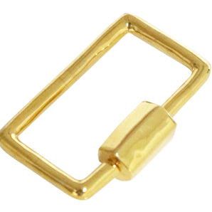 Sterling Silver Rectangle Carabiner, 25x15 mm, (SS-1040) - Beadspoint