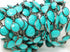 Green Turquoise Mix Faceted Bezel Chain, (BC-GTUR-177)