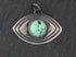 Sterling Silver Artisan Turquoise Evil Eye Pendant, (SP-5335)