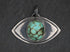 Sterling Silver Artisan Turquoise Evil Eye Pendant, (SP-5331)