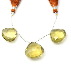 Natural Whiskey Topaz Faceted Heart Drops, 18-20 mm, Rich Color (WTZ-HRT-18-20)(626)