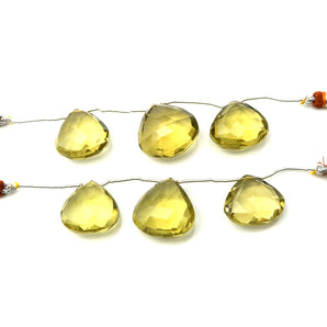 Natural Whiskey Topaz Faceted Heart Drops, 18-20 mm, Rich Color (WTZ-HRT-18-20)(626)