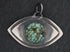 Sterling Silver Artisan Turquoise Evil Eye Pendant, (SP-5334)