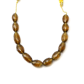 Natural Whiskey Topaz Faceted Oval Drops, 8x11-8x13 mm, Rich Color (WTZ-OV-8x11-13)(629)