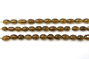Natural Whiskey Topaz Faceted Oval Drops, 8x11-8x13 mm, Rich Color (WTZ-OV-8x11-13)(629)