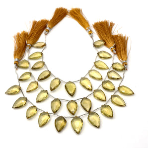 Natural Whiskey Topaz Faceted Drops, 11x17-13x20 mm, Rich Color (WTZ-FCY-11x17-13x20)(634)