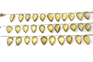 Natural Whiskey Topaz Faceted Drops, 11x17-13x20 mm, Rich Color (WTZ-FCY-11x17-13x20)(634)