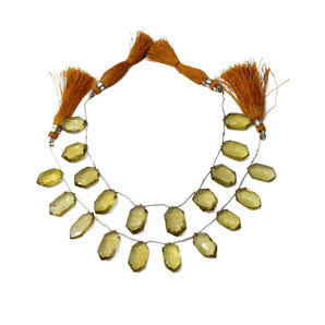 Natural Whiskey Topaz Faceted Fancy Drops, 10x15-11x18 mm, Rich Color (WTZ-FCY-10x15-11x18)(636)
