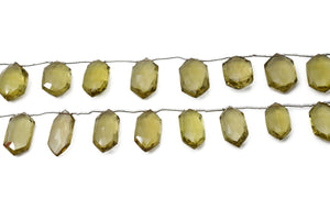 Natural Whiskey Topaz Faceted Fancy Drops, 10x15-11x18 mm, Rich Color (WTZ-FCY-10x15-11x18)(636)