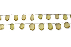 Natural Whiskey Topaz Faceted Fancy Drops, 8x12-9x14 mm, Rich Color (WTZ-FCY-8x12-9x14)(637)