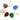 Gold Plated Faceted Pear Drop, 18x24 mm, multiple gemstones, (BZC-7426) - Beadspoint