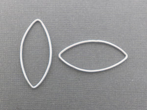 2 Pcs, Sterling Silver Marquies Link (LC-42) - Beadspoint