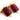 Gold Plated Faceted Dyed Ruby Rectangle Connector, 15x20 mm, (BZC-7485) - Beadspoint
