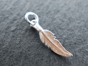 2 PCS Sterling Silver Feather  Charms (HT-8259) - Beadspoint