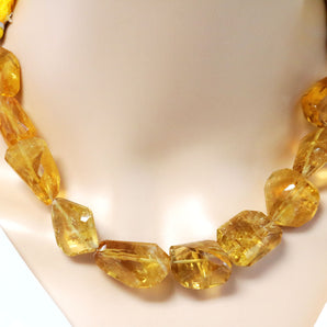 Genuine Natural Citrine Faceted Fancy Cut Large Nuggets, 18x21-15x32 mm, Rich Orange Color, (CIT-NUG-18x21-15x32)(183)