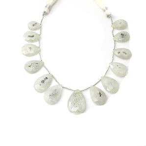 Natural Solar Quartz Faceted Pear Drops, 12x18-15x26 mm, Rich Color, Quartz Gemstone Beads, (SLQ-PR-12x18)(649)