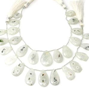 Natural Solar Quartz Faceted Pear Drops, 12x18-15x26 mm, Rich Color, Quartz Gemstone Beads, (SLQ-PR-12x18)(649)