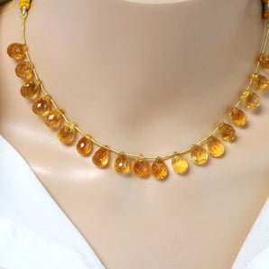 Genuine Natural Citrine Faceted Tear Drops, 8x12 mm, Rich Orange Color, (CIT-TR-8x12)(189)