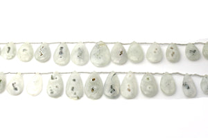 Natural Solar Quartz Faceted Pear Drops, 12x18-15x26 mm, Rich Color, Quartz Gemstone Beads, (SLQ-PR-12x18)(649)
