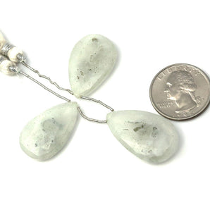 Natural Solar Quartz Faceted Pear Drops, 20x34-19x29 mm, Rich Color, Quartz Gemstone Beads, (SLQ-PR-20x34)(650)