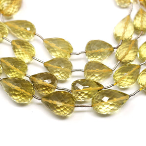 Genuine Natural Citrine Faceted Tear Drops Straight Drilled, 10x16 mm, Rich Orange Color, (CIT-TR-10x16SD)(193)