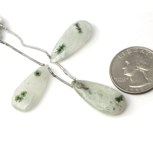 Natural Solar Quartz Faceted Pear Drops, 17x28- 14x26 mm, Rich Color, Quartz Gemstone Beads, (SLQ-PR-17x28)(651)