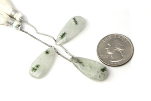 Natural Solar Quartz Faceted Pear Drops, 17x28- 14x26 mm, Rich Color, Quartz Gemstone Beads, (SLQ-PR-17x28)(651)