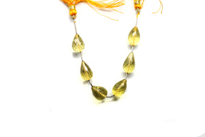 Genuine Natural Citrine Faceted Tear Drops Straight Drilled, 10x16 mm, Rich Orange Color, (CIT-TR-10x16SD)(193)
