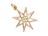 Pave Diamond Rose Gold Starburst Pendant, (DPM-1139)