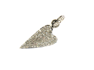 Pave Diamond Heart Pendant, (DPS-070) - Beadspoint